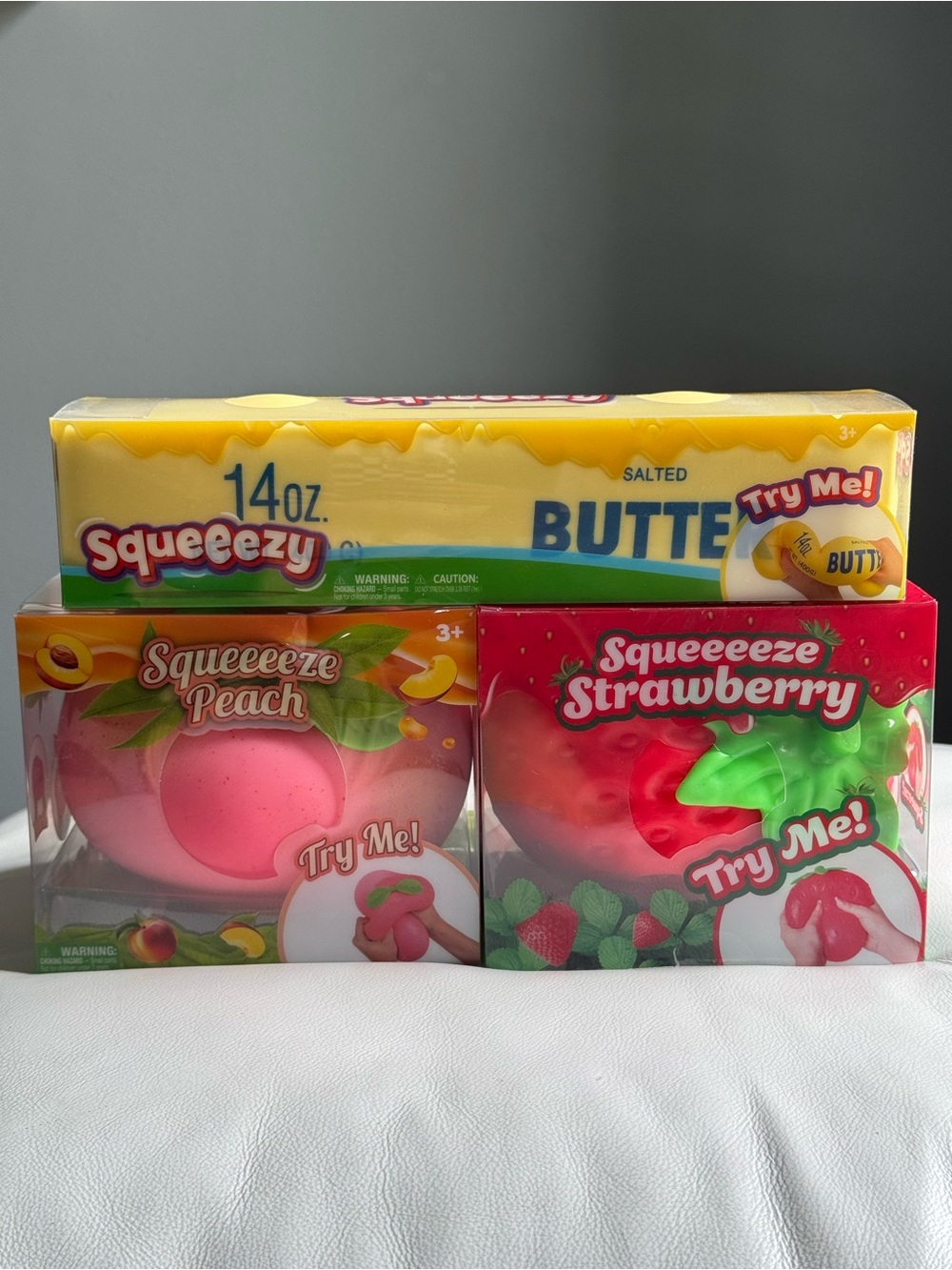 SHIPS TODAY! Butter Strawberry Peach Sunny Days Squeezy Squishy Toy New TikTok